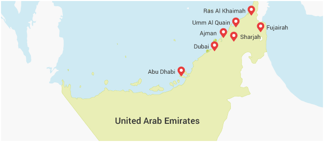 United Arab Emirates Map